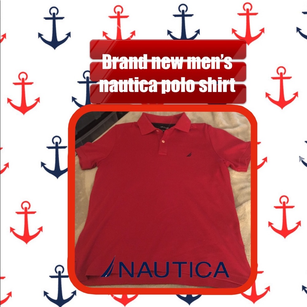🎒Red men’s Nautical new polo🎒
